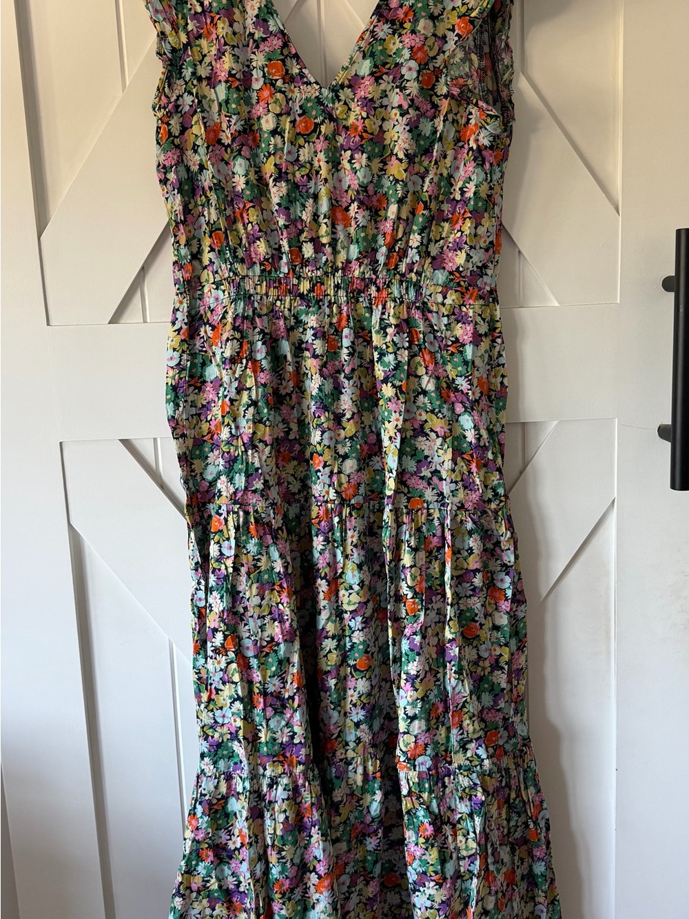 GAP Floral Ruffle Midi Dress in Multicolor - Picture 8 of 11